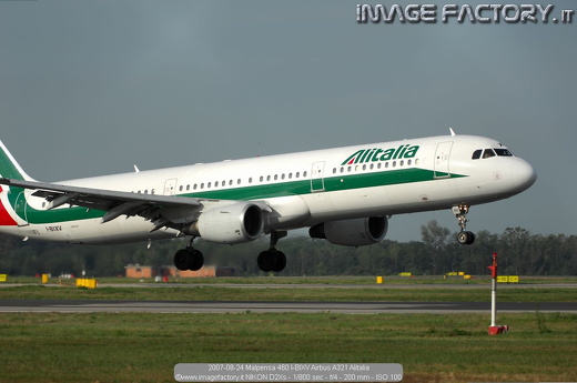 2007-08-24 Malpensa 460 I-BIXV Airbus A321 Alitalia